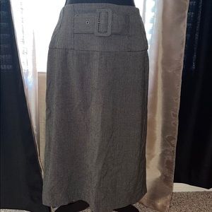 Deep gray detailed pencil skirt great quality